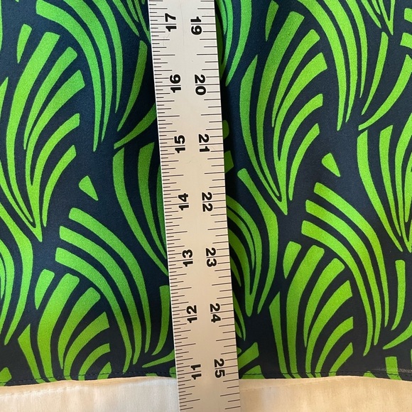 VINEYARD VINES Green Navy Blue SILK 3/4 Sleeve Floral Peasant Blouse Women’s M - Picture 10 of 10